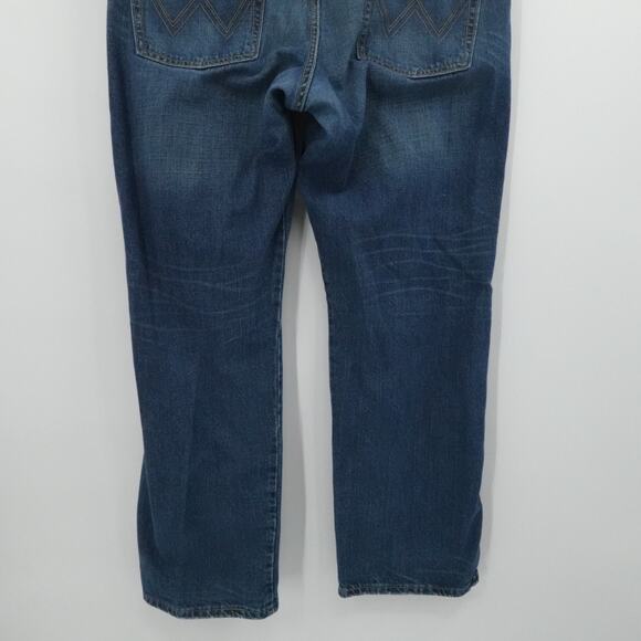 Wrangler Jeans Men 40x432 Blue Denim Straight Western Ranch Cowboy Casual Work - Picture 10 of 13